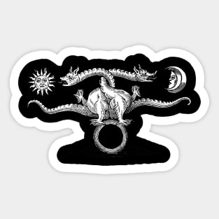 Alchemical Dragon Serpent Symbolism Esoteric Occult Sticker